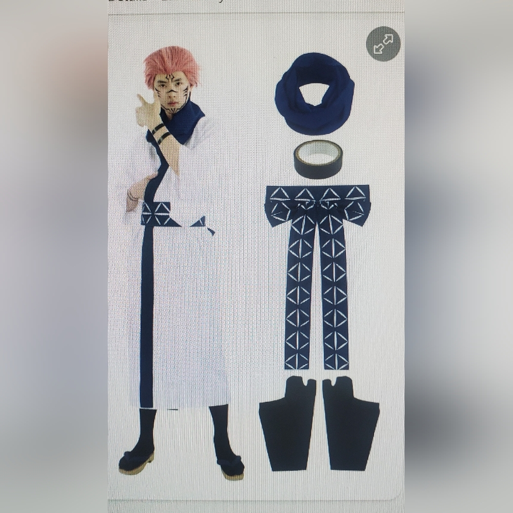DAZCOS Mens Sukuna Anime Jujutsu Ryomen Sukuna Kimono Japanese Costume